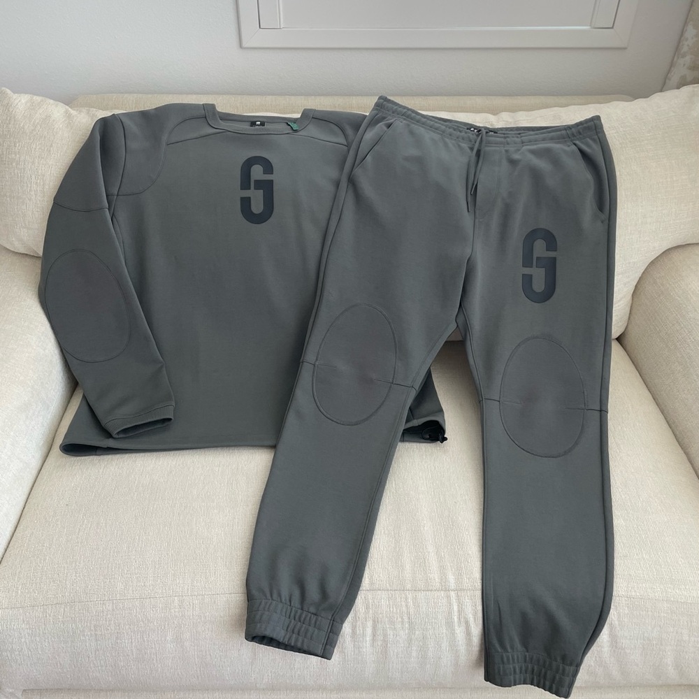 BNWOT G-STAR ORIGINAL MOTO SATURN SWEATSUIT / MEN’S - GREY, XXL Top, Large Pant